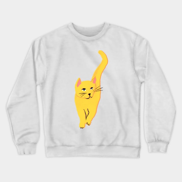 Slinky Cat Crewneck Sweatshirt by Salty Siren Studios